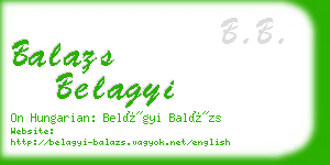 balazs belagyi business card